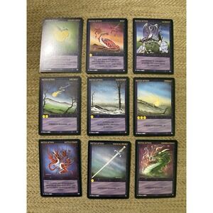 Wyvern CCG 1994 Battle Action Card Lot 9ct‎ Firebolt Fireball Magical Sword